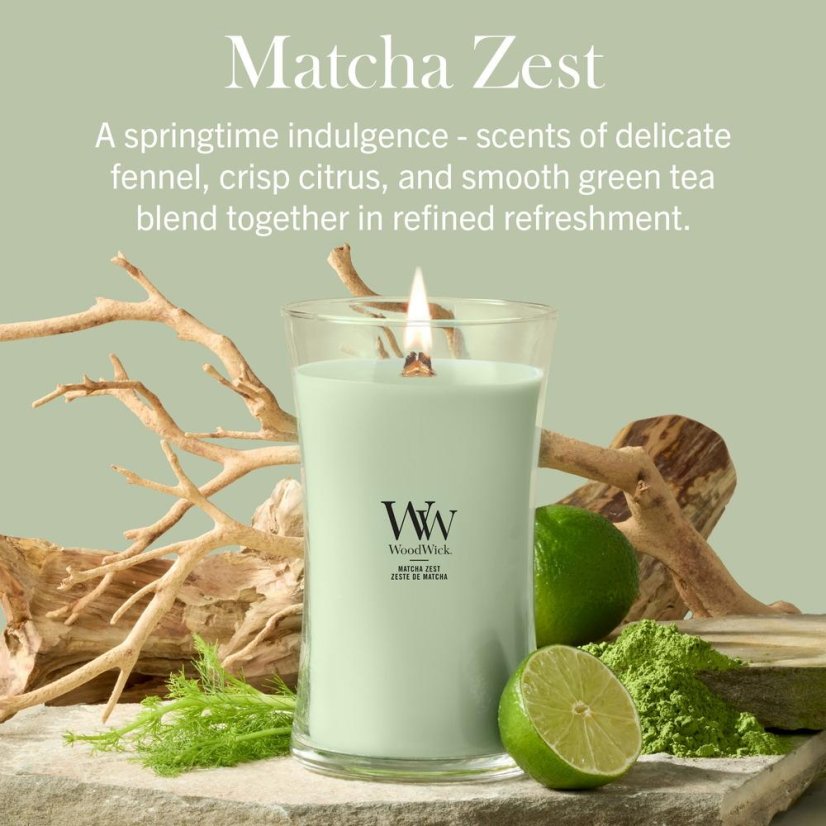 Veľká sviečka WoodWick, Matcha Zest