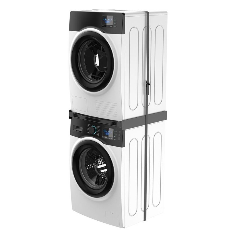 Universeller Zwischenraum zwischen Waschmaschine und Trockner mit ausziehbarem Regal Meliconi Torre Black 656136 schwarz