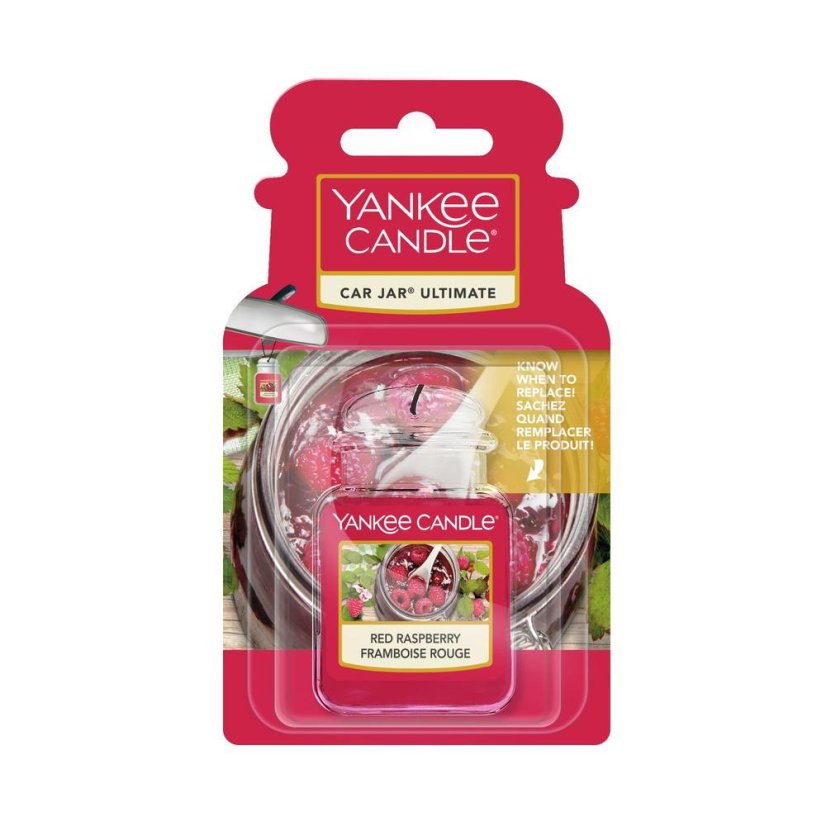 Yankee candle autóillatosító gél címke, Red Raspberry