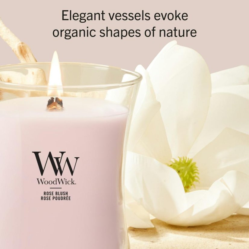 Świeca WoodWick średnia, Rose Blush