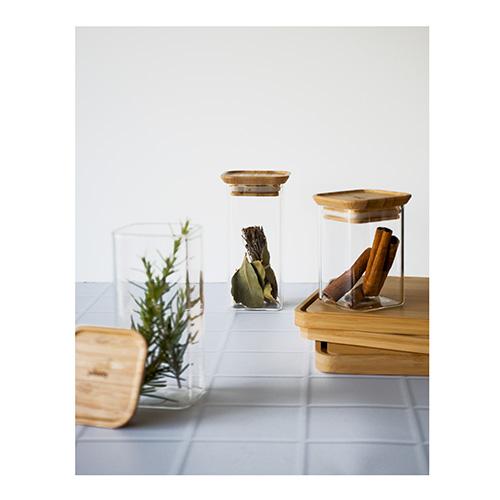 Set mit 2 Glasbehältern Pebbly PKV-047, 240 ml