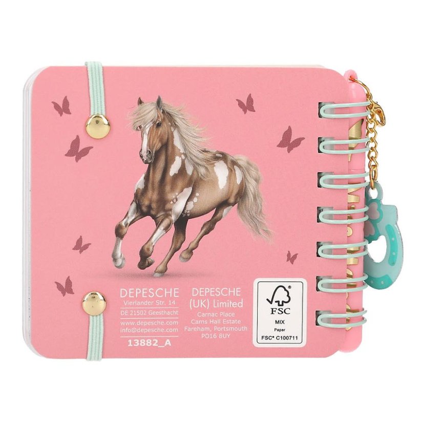 Miss Melody Mini Notebook with Ballpoint Pen, Pair of Horses