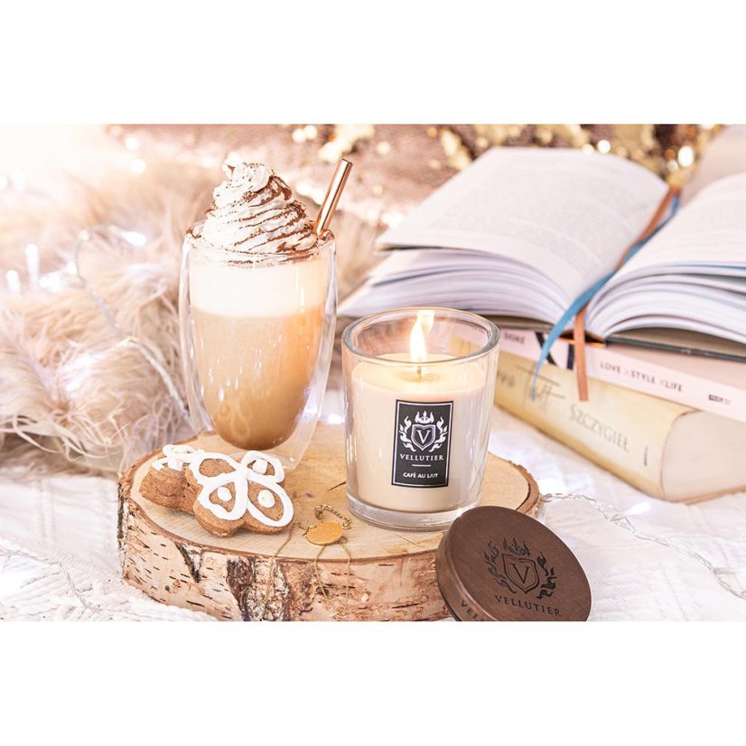 Svíčka Vellutier střední, Café Au Lait