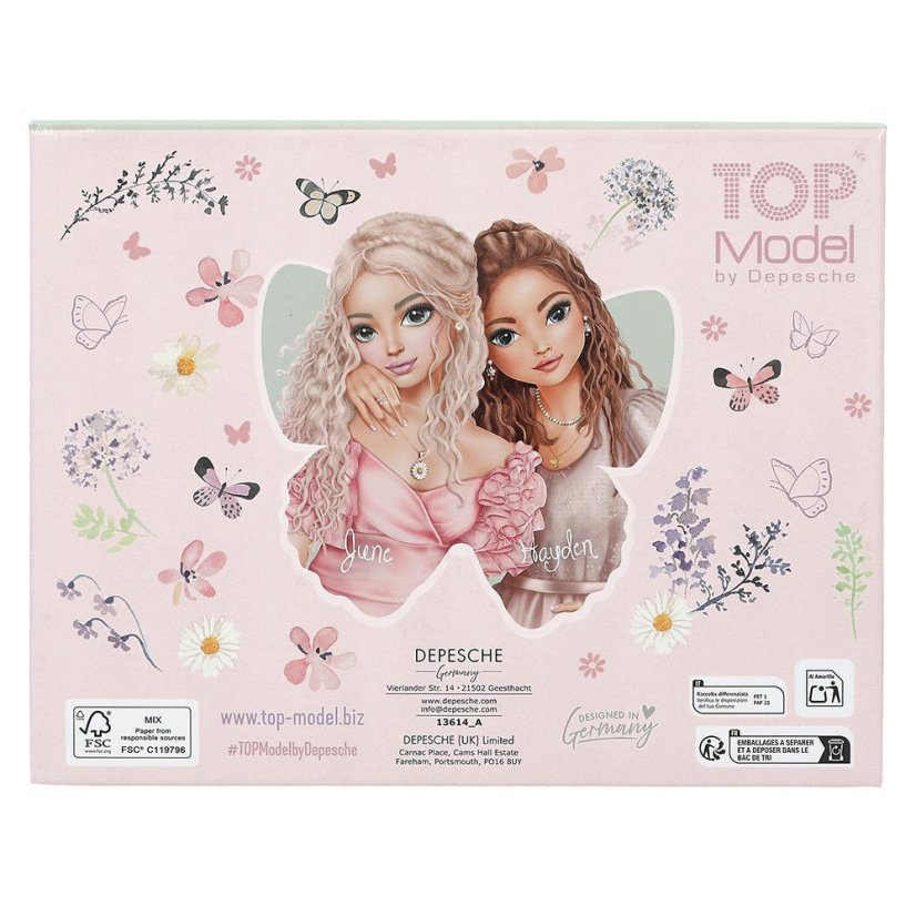 Schreibset mit Spiegel Top Model Summer Feeling, June & Hayden