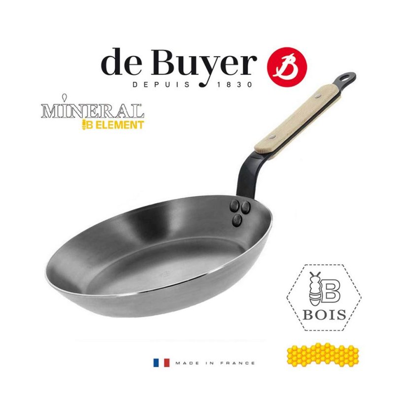 Stahlpfanne de Buyer Mineral B Bois 5710.28, 28 cm