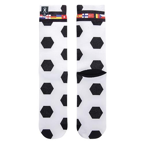 Men's socks XPOOOS Football - Color: White/black, Size: 39/42