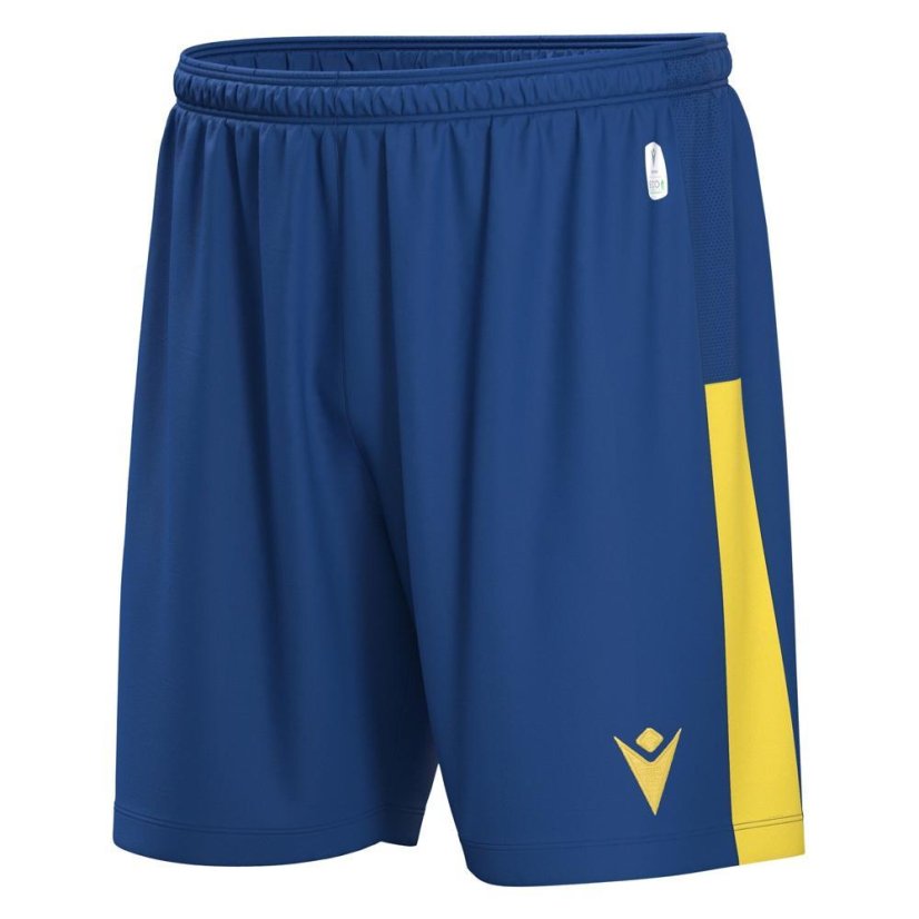 Fußballshorts Macron Skara Eco - Farbe: Königsblau/Gelb, Größe: L