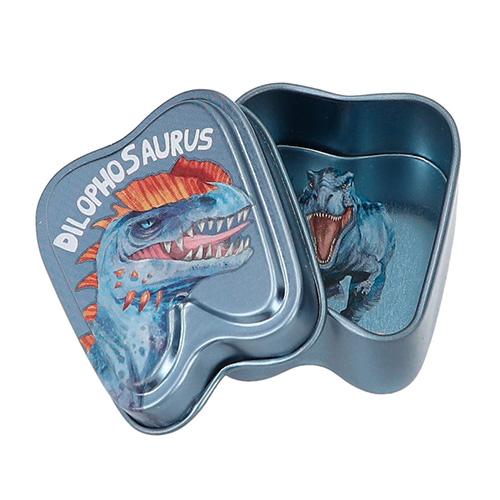 Pudełko blaszane na ząbki Dino World Dilophosaurus