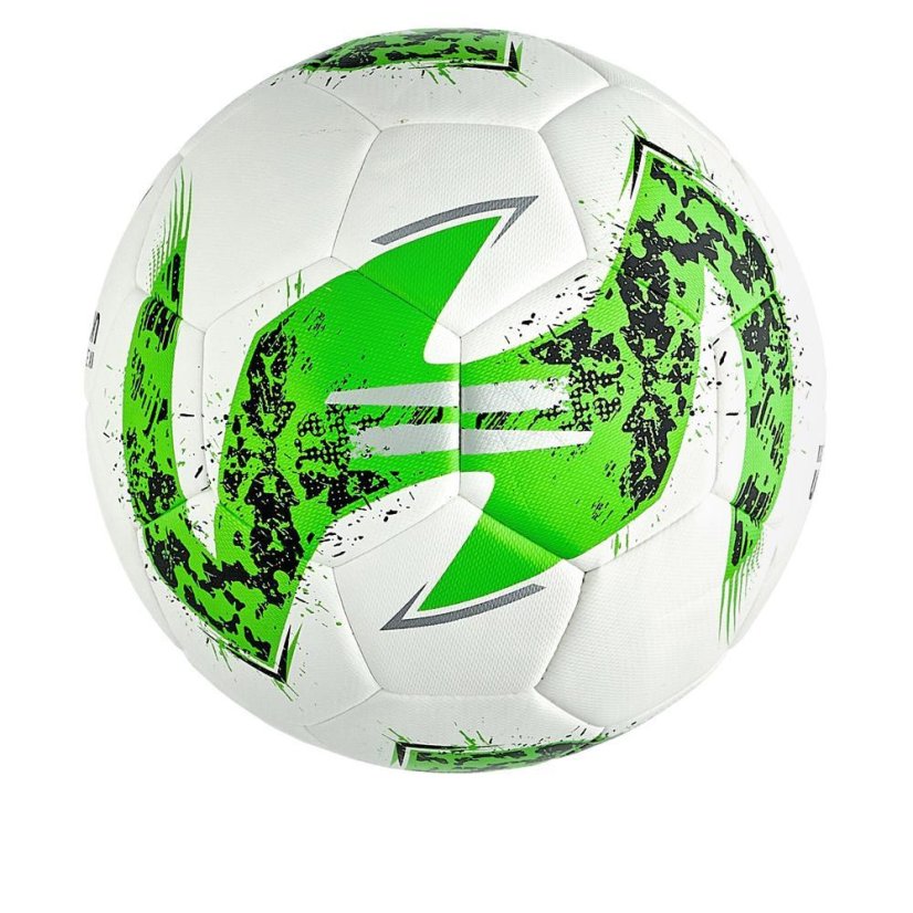 Fußball Macron Solstice XI - Farbe: Weiß/Grün, Größe: 4