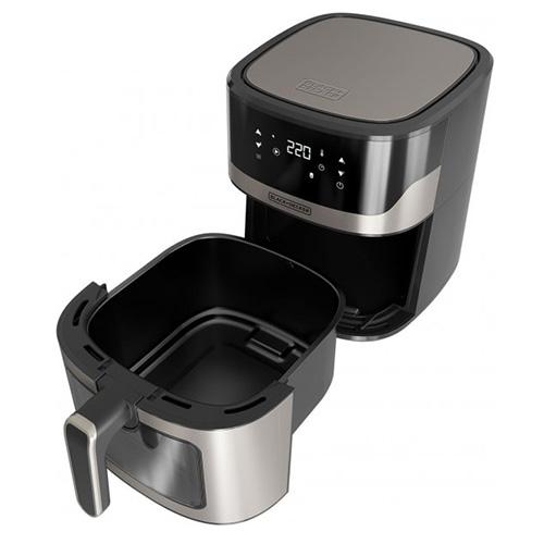 Heißluftfritteuse Black+Decker BXAF6500E schwarz-silber