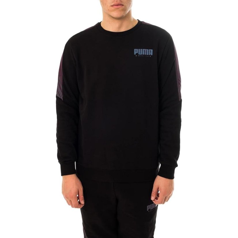 Puma Cyber Crew férfi pulóver - Szín: Fekete, Méret: S