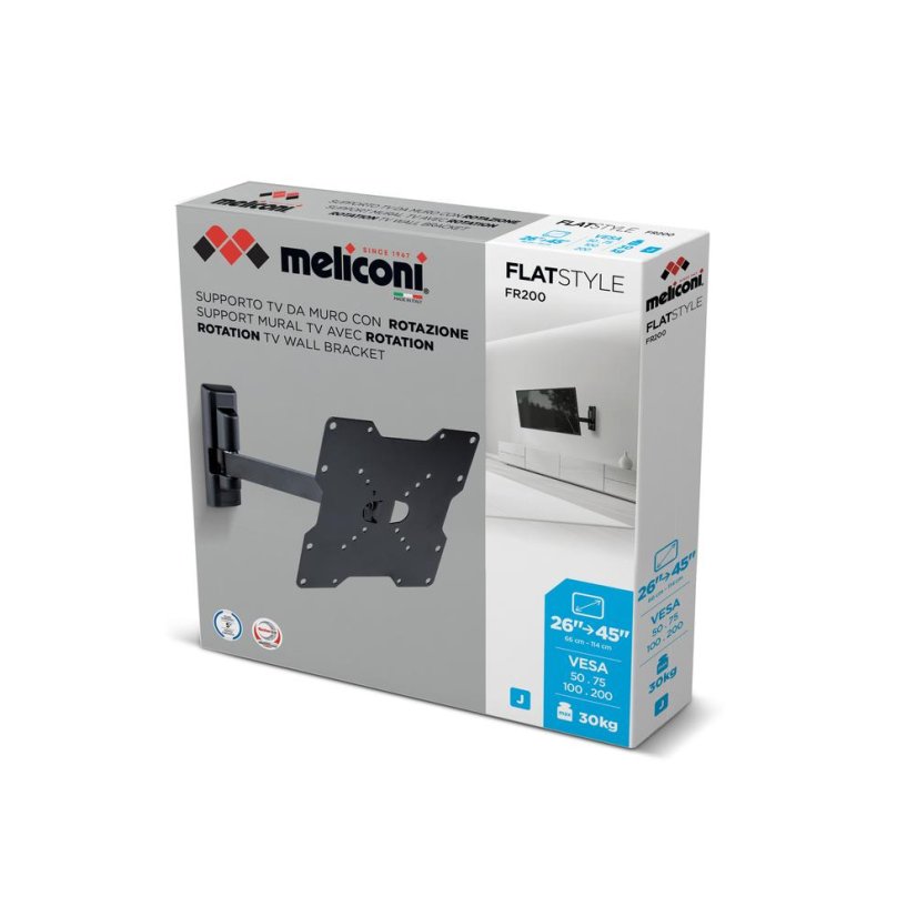 Meliconi 580458 Flatstyle FR200 TV-Halterung, schwarz