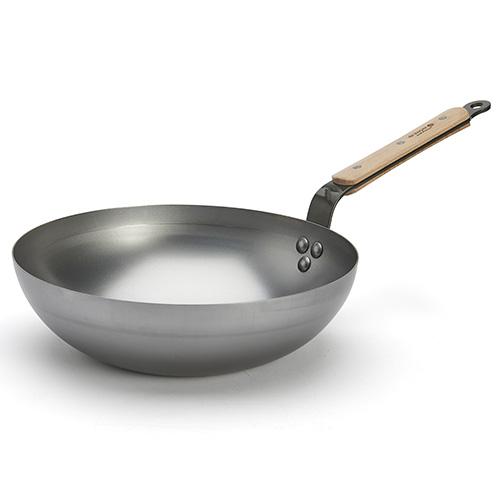 Patelnia WOK de Buyer Mineral B Bois 5717.28, 28 cm