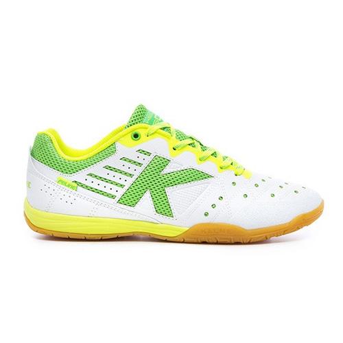 Sálová obuv Kelme Feline 6.0 - Barva: Bílá/zelená, Velikost: 38