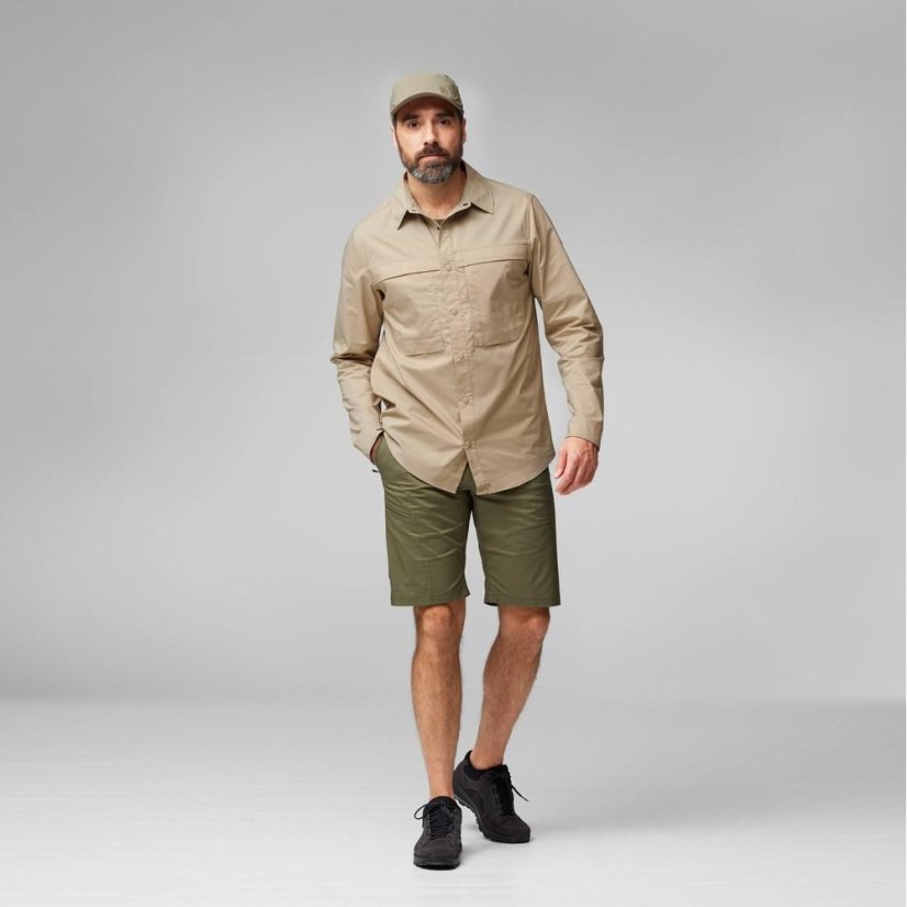 Pánská košile Fjällräven Abisko Trail Shirt LS M - Farba: Sivá, Veľkosť: S
