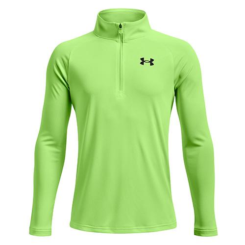 Jungen-T-Shirt Under Armour UA Tech 2.0 1/2 Zip - Farbe: Schwarz, Größe: 149-160