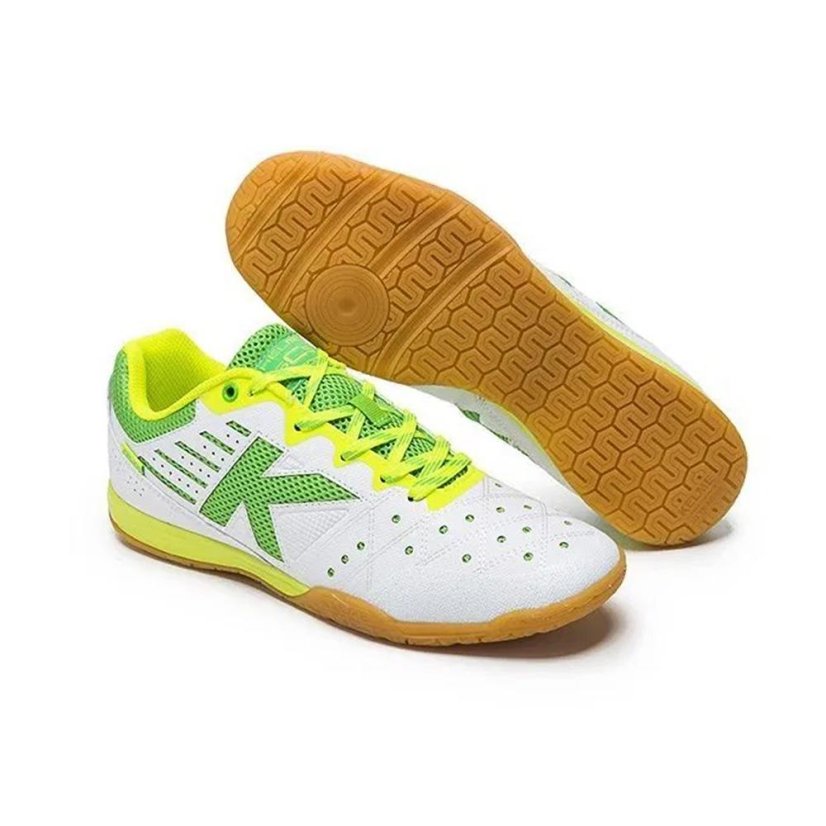 Sálová obuv Kelme Feline 6.0 - Barva: Bílá/zelená, Velikost: 38