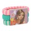 Set of three wide Top Model hair ties, neon green shades