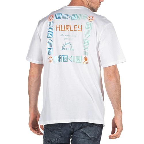 Férfi póló Hurley Evd Wash Otherside - Szín: Fehér, Méret: S