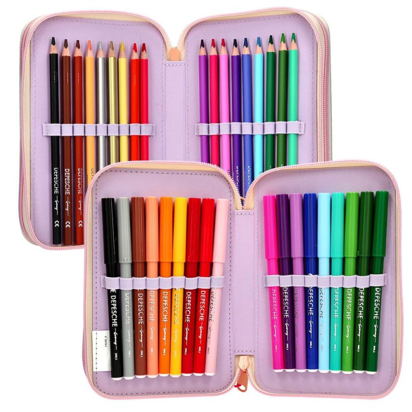 Three-tier pencil case with Top Model Sunny Dog accessories
