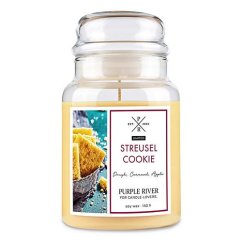 Svíčka Purple River velká, Streusel Cookie