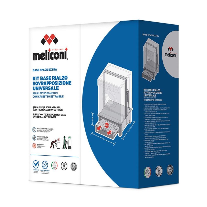 Universal base for large appliances Meliconi BASE SPACE EXTRA 656144