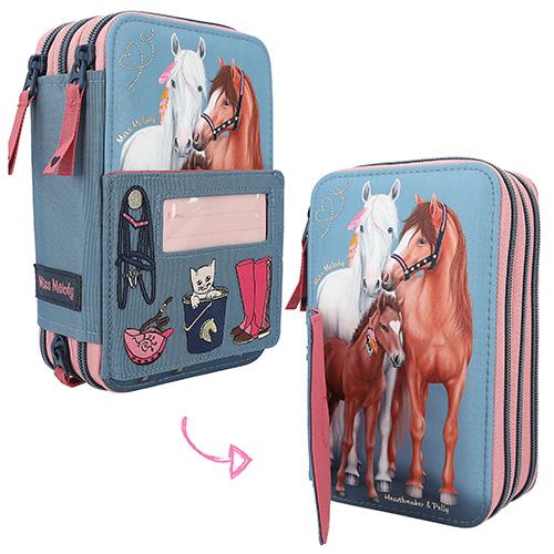 Miss Melody, Pelly, and Heartbreaker school pencil cases