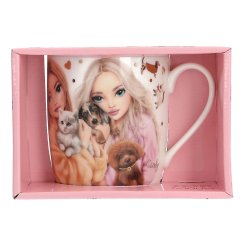 Porcelain mug with dedication Top Model Fur Ever Friends