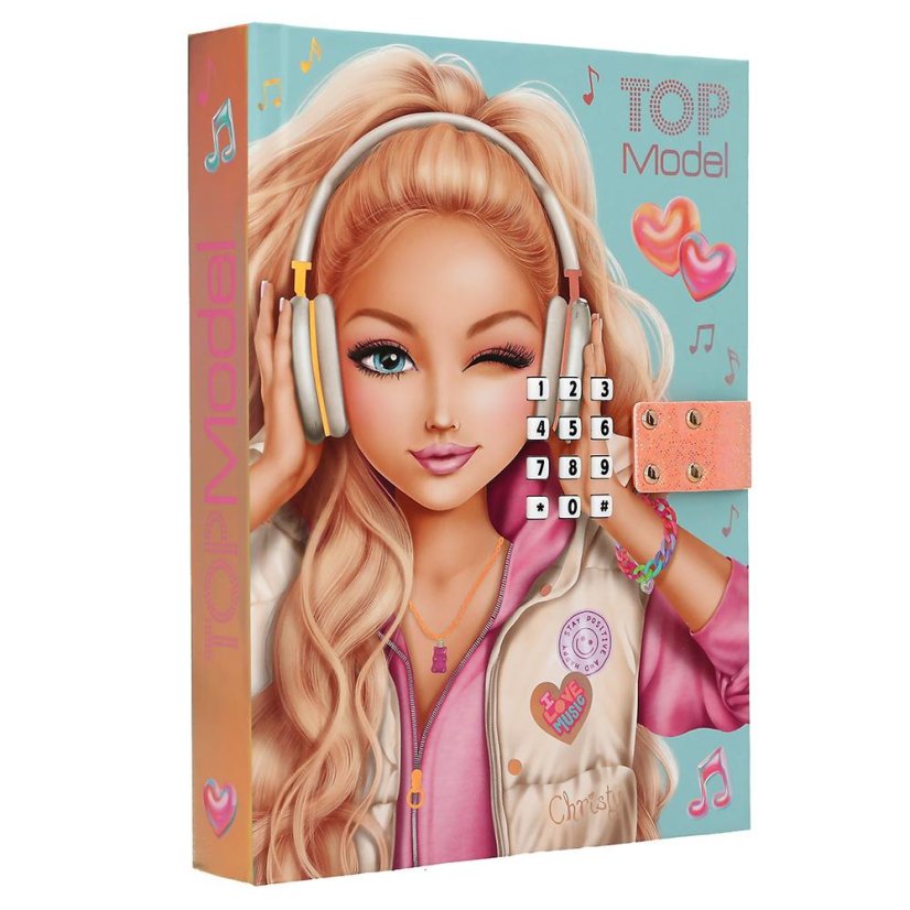 Code Diary with Top Model Sound Effect, Christy with Headphones