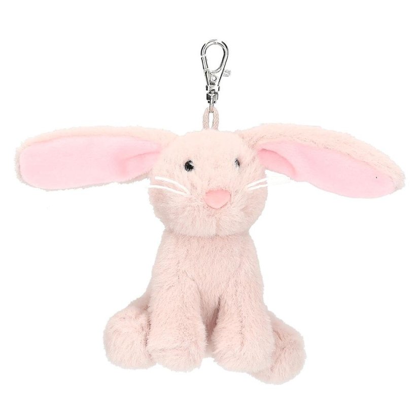 Nelly Princess Mimi plush bunny keychain, pink