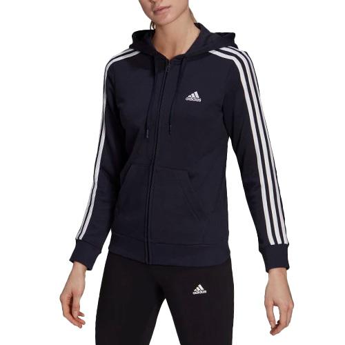 Women's Adidas 3 Stripes Full Zip Sweatshirt