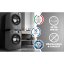 Universal adapter between the handle and the dryer with a wooden shelf Meliconi Torre DARK 656128 black