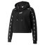 Damen-Sweatshirt Puma Power Tape Cropped - Farbe: Schwarz, Größe: S