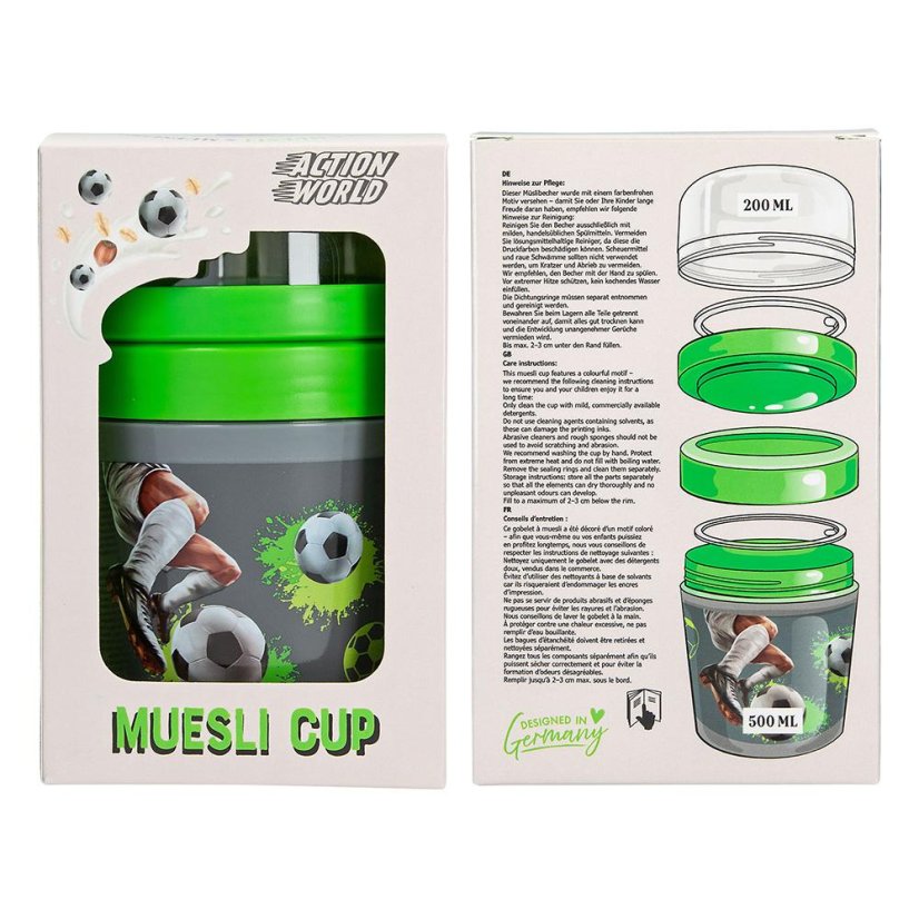 Two-part Action World cereal bowl, soccer theme