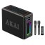 Speaker with microphones and AKAI ABTSW-120 black controller