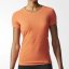 Dámské běžecké tričko Adidas Wool Primeknit - Farbe: Orange, Größe: M