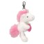 Plush unicorn keychain with Ylvi carabiner, pink heart