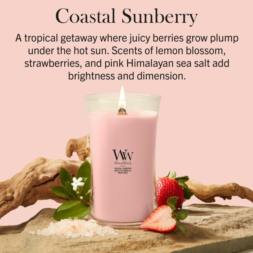 WoodWick Large Candle, Coastal Sunberry