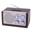 Roadstar HRA-1345NUS/WD strieborné drevené rádio