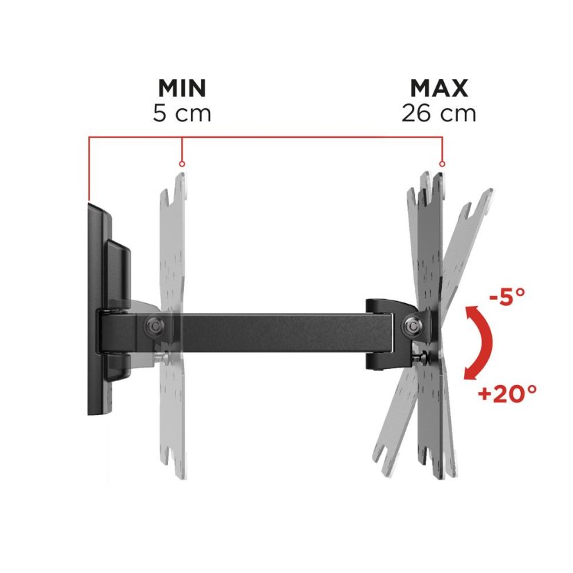 Meliconi 580458 Flatstyle FR200 TV-Halterung, schwarz