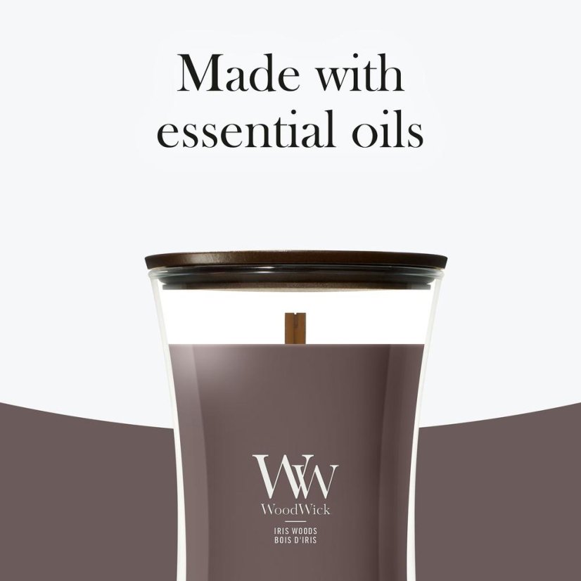 WoodWick Large Candle, Iris Woods