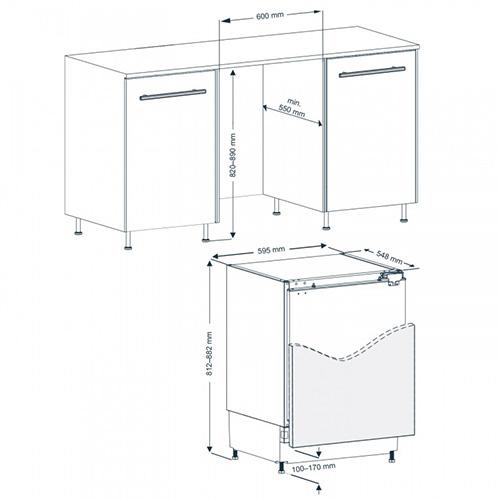 Vestavná mraznička Vestfrost VR-BS16501M0 bílá