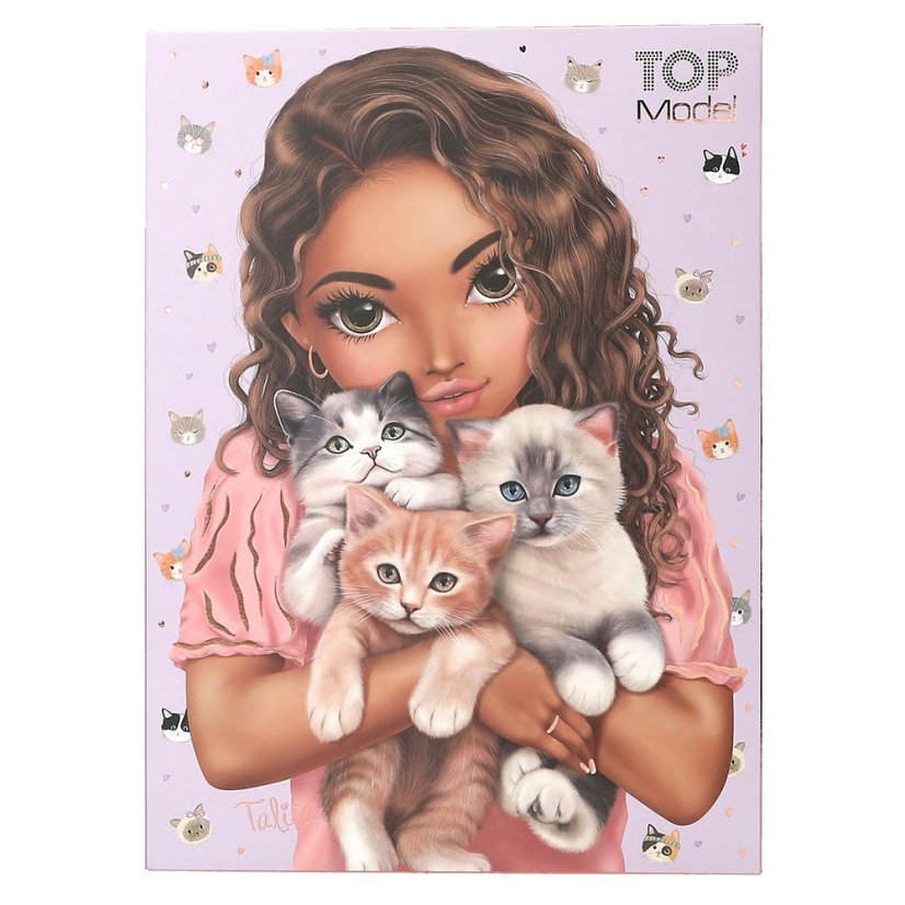 Zestaw listowy z naklejkami Top Model Cat Love, Talita