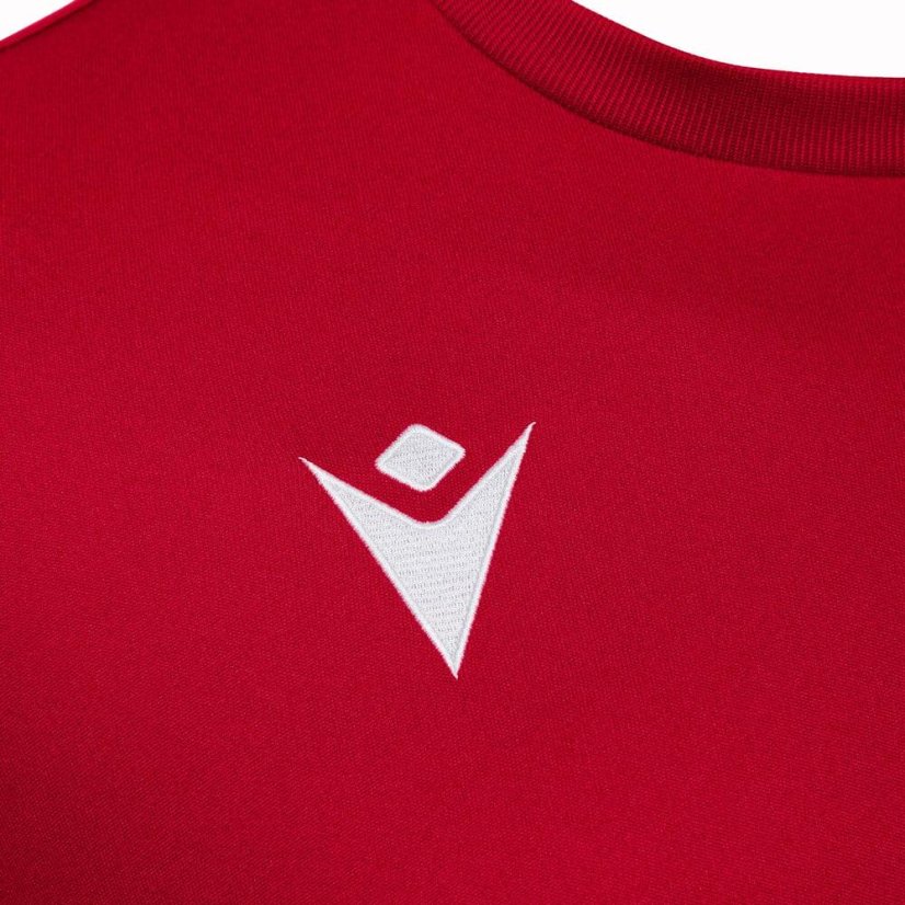 Macron Polis Kinder-Sporttrikot - Farbe: Rot/Weiß, Größe: XXS