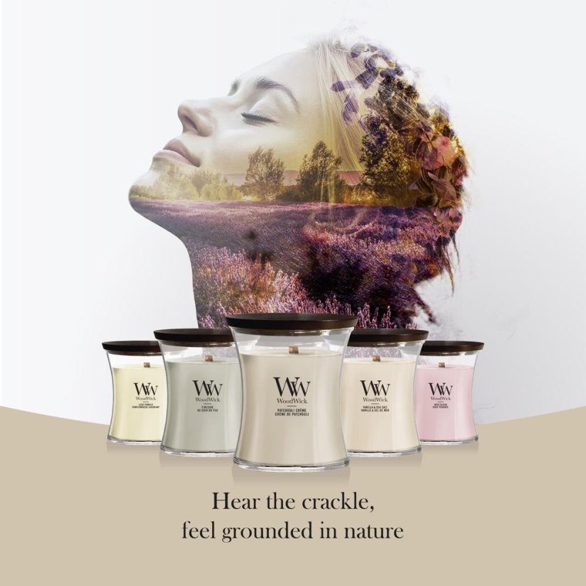 WoodWick Large Candle, Patchouli Créme