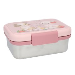Dětský svačinový box Princess Mimi – nerezový, růžový