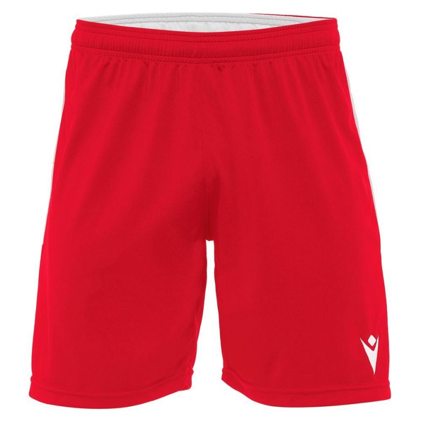 Fußballshorts Macron Tempel - Farbe: Rot/Weiß, Größe: M