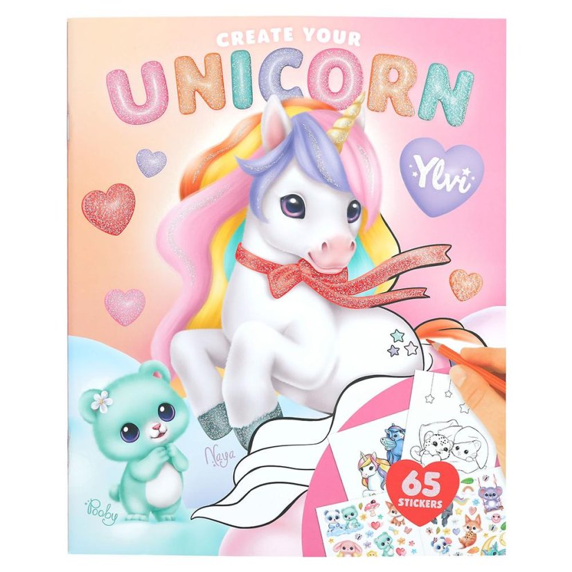 Kreatívne omaľovánky s nálepkami Unicorn Ylvi