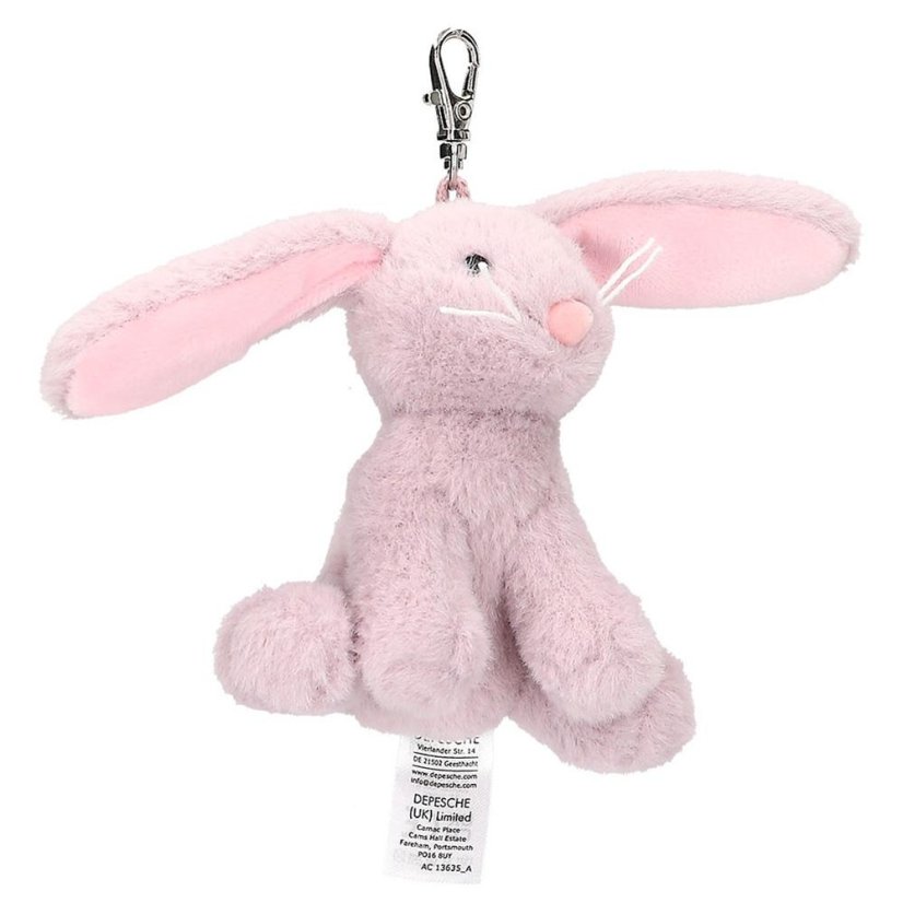 Nelly Princess Mimi bunny plush keychain, lilac