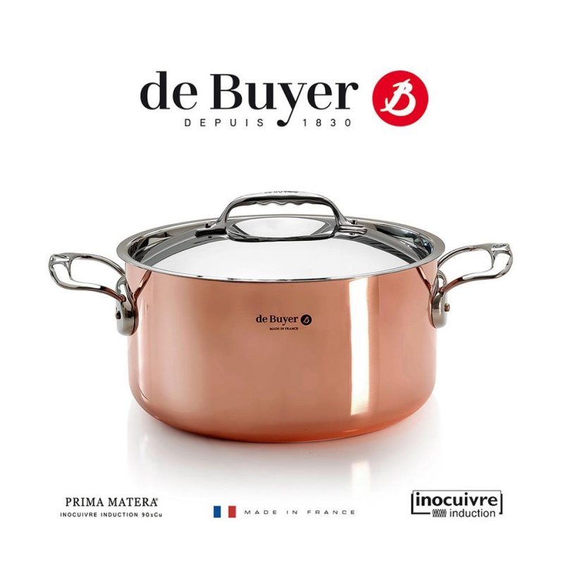De Buyer Prima Matera 6242.16 fedeles edény, 16 cm